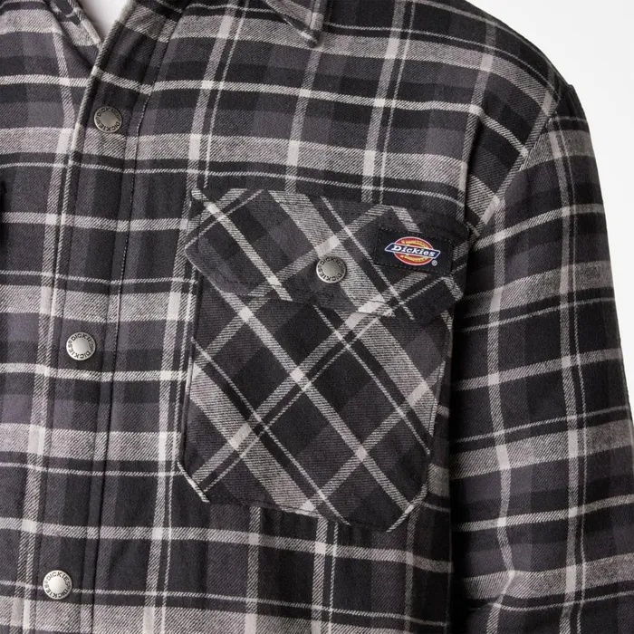 Dickies Outerwear Water Repellent FleeceLined Flannel Shirt Jacket CharcoalBlack Plaid Charcoalblack Plaid b1x 8211 Men Dickies Outerwear Water Repellent FleeceLined Flannel Shirt Jacket CharcoalBlack Plaid Charcoalblack Plaid b1x 8211 Men