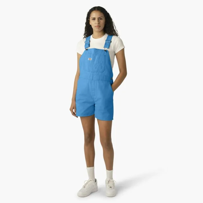 Dickies Overalls Women039s Relaxed Fit Duck Bib Shortalls Stonewashed Azure Blue Stonewashed Azure Blue swz 8211 Women Dickies Overalls Women039s Relaxed Fit Duck Bib Shortalls Stonewashed Azure Blue Stonewashed Azure Blue swz 8211 Women