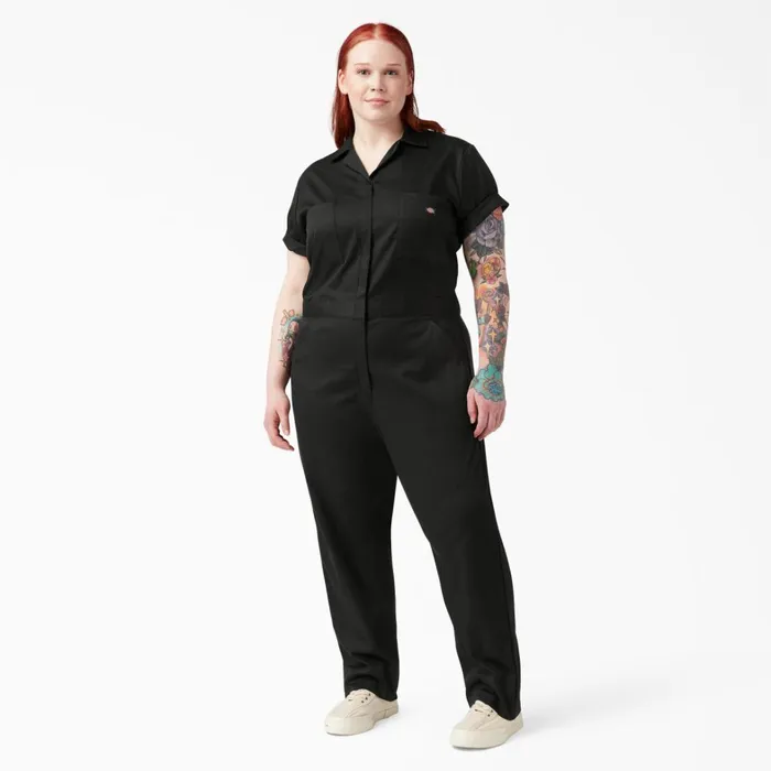Dickies Painters Women039s Plus FLEX Cooling TempiQ Short Sleeve Coveralls Black Black bk 8211 Women Dickies Painters Women039s Plus FLEX Cooling TempiQ Short Sleeve Coveralls Black Black bk 8211 Women