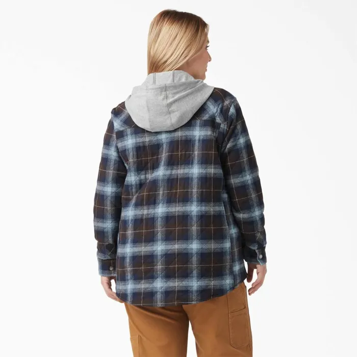 Dickies Shirt Jackets Womens Plus Flannel Hooded Shirt Jacket Clear BlueBrown Ombre Plaid Clear Bluebrown Ombre Plaid a1g 8211 Women Dickies Shirt Jackets Womens Plus Flannel Hooded Shirt Jacket Clear BlueBrown Ombre Plaid Clear Bluebrown Ombre Plaid a1g 8211 Women