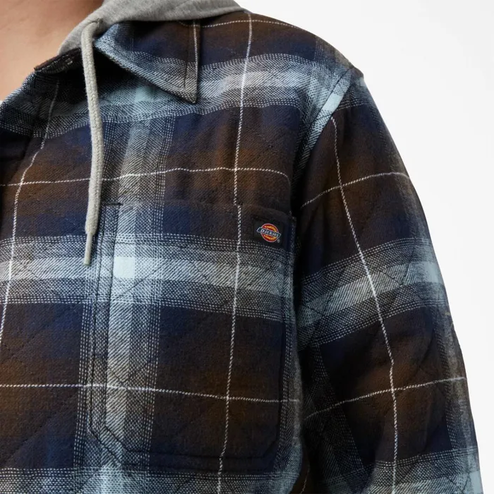Dickies Shirt Jackets Womens Plus Flannel Hooded Shirt Jacket Clear BlueBrown Ombre Plaid Clear Bluebrown Ombre Plaid a1g 8211 Women Dickies Shirt Jackets Womens Plus Flannel Hooded Shirt Jacket Clear BlueBrown Ombre Plaid Clear Bluebrown Ombre Plaid a1g 8211 Women