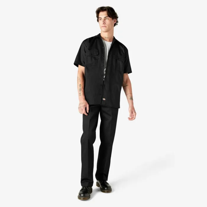 Dickies Work Shirts Short Sleeve Work Shirt Black Black bk 8211 Men Dickies Work Shirts Short Sleeve Work Shirt Black Black bk 8211 Men