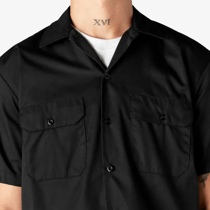 Dickies Work Shirts Short Sleeve Work Shirt Black Black bk 8211 Men Dickies Work Shirts Short Sleeve Work Shirt Black Black bk 8211 Men