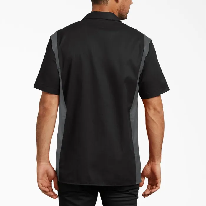Dickies Work Shirts TwoTone Short Sleeve Work Shirt Black Dark Gray Tone Black Dark Gray Tone bkch 8211 Men Dickies Work Shirts TwoTone Short Sleeve Work Shirt Black Dark Gray Tone Black Dark Gray Tone bkch 8211 Men