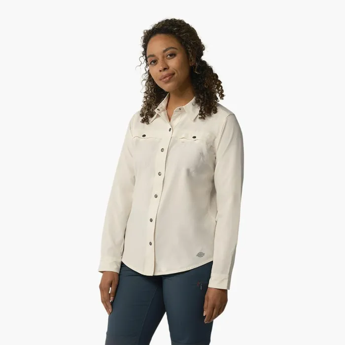 Dickies Work Tops Women039s Cooling RollTab Work Shirt Antique White Antique White adw 8211 Women Dickies Work Tops Women039s Cooling RollTab Work Shirt Antique White Antique White adw 8211 Women