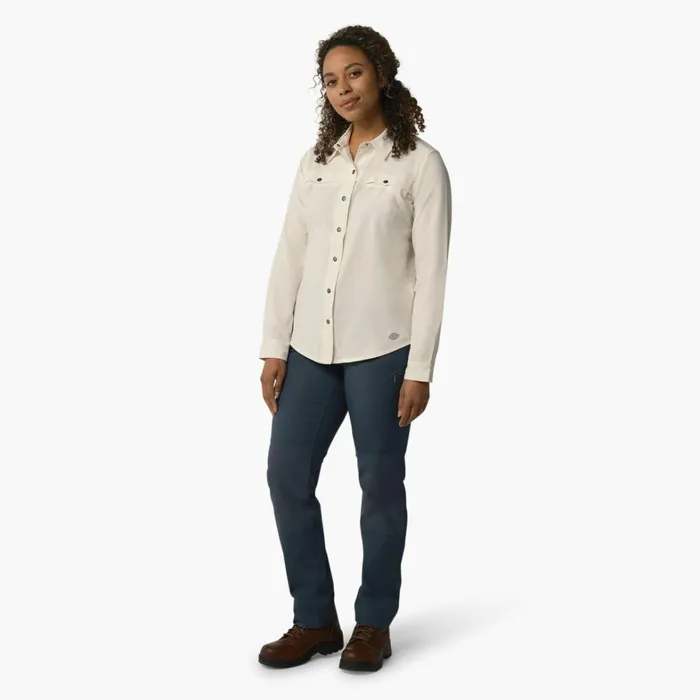 Dickies Work Tops Women039s Cooling RollTab Work Shirt Antique White Antique White adw 8211 Women Dickies Work Tops Women039s Cooling RollTab Work Shirt Antique White Antique White adw 8211 Women