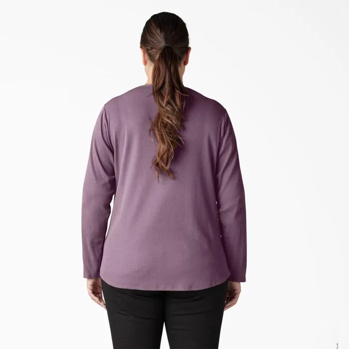 Dickies Work Tops Women039s Plus Henley Long Sleeve Shirt Grapeade Grapeade gsd 8211 Women Dickies Work Tops Women039s Plus Henley Long Sleeve Shirt Grapeade Grapeade gsd 8211 Women