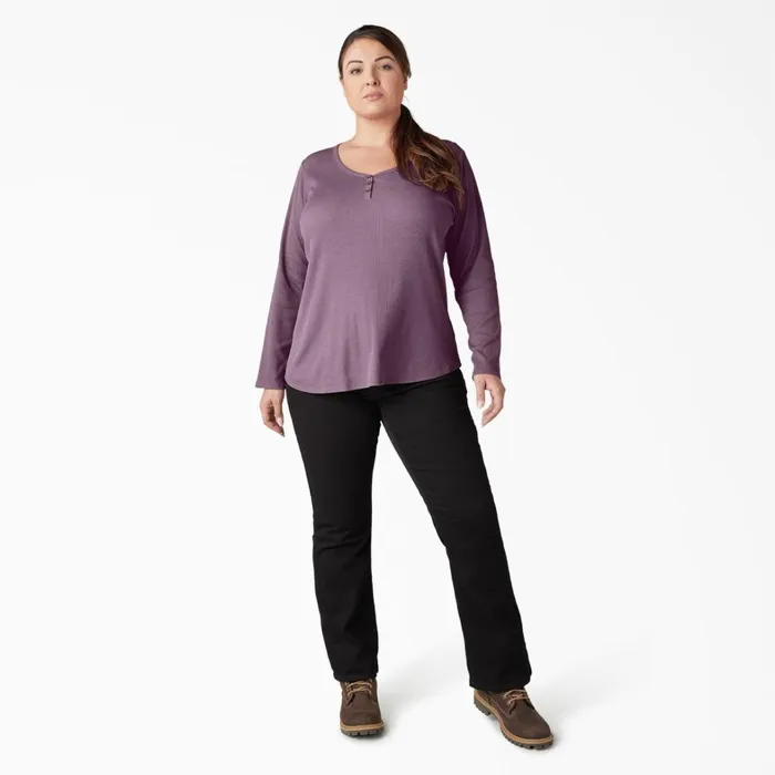 Dickies Work Tops Women039s Plus Henley Long Sleeve Shirt Grapeade Grapeade gsd 8211 Women Dickies Work Tops Women039s Plus Henley Long Sleeve Shirt Grapeade Grapeade gsd 8211 Women