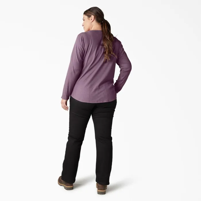 Dickies Work Tops Women039s Plus Henley Long Sleeve Shirt Grapeade Grapeade gsd 8211 Women Dickies Work Tops Women039s Plus Henley Long Sleeve Shirt Grapeade Grapeade gsd 8211 Women