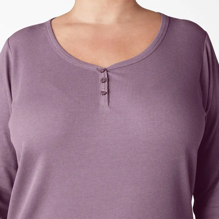 Dickies Work Tops Women039s Plus Henley Long Sleeve Shirt Grapeade Grapeade gsd 8211 Women Dickies Work Tops Women039s Plus Henley Long Sleeve Shirt Grapeade Grapeade gsd 8211 Women