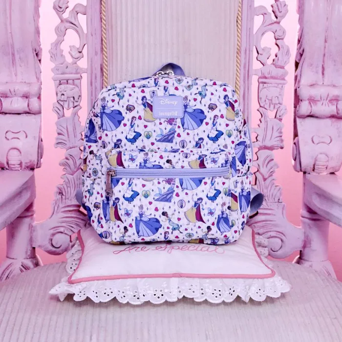 Disney Princess Manga Style AllOver Print Nylon Square Mini Backpack Unisex Loungefly Backpacks Disney Princess Manga Style AllOver Print Nylon Square Mini Backpack Unisex Loungefly Backpacks