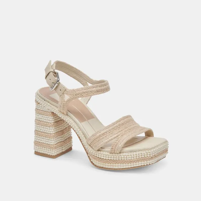 Dolce Vita Anira Pearl Heels Ivory Pearls Women Heels