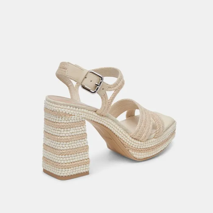 Dolce Vita Anira Pearl Heels Ivory Pearls Women Heels