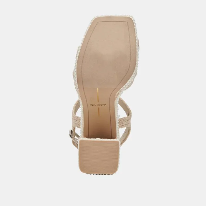 Dolce Vita Anira Pearl Heels Ivory Pearls Women Heels