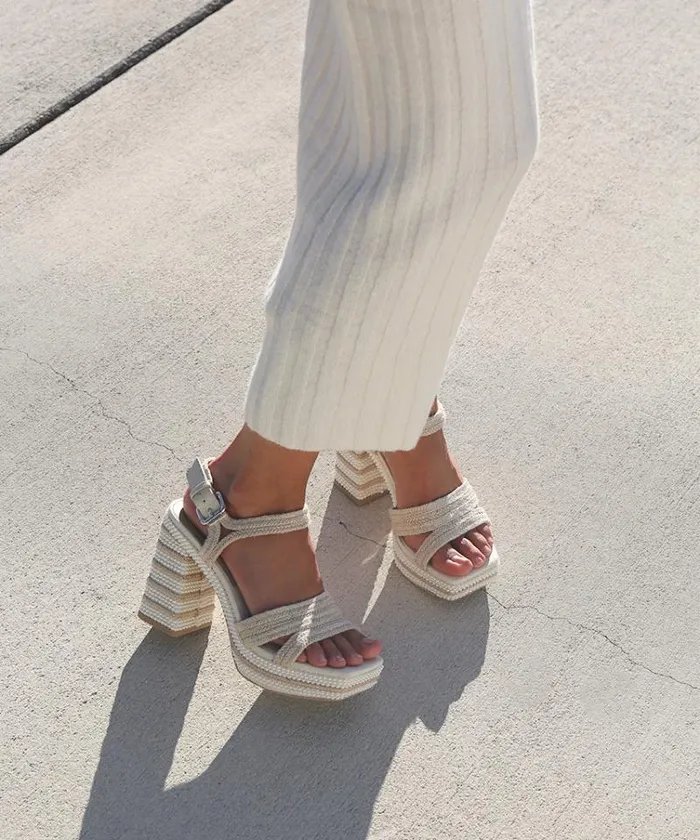 Dolce Vita Anira Pearl Heels Ivory Pearls Women Heels