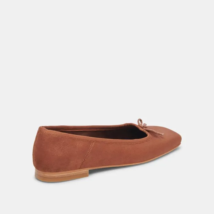Dolce Vita Anisa Ballet Flats Copper Metallic Suede Women Flats and Loafers