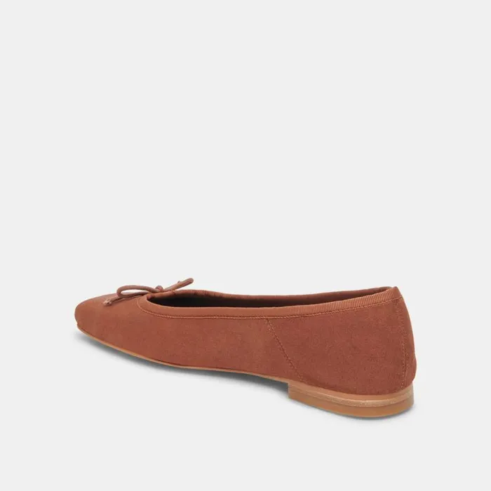 Dolce Vita Anisa Ballet Flats Copper Metallic Suede Women Flats and Loafers