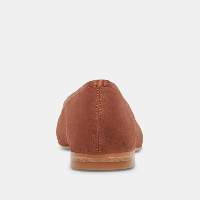 Dolce Vita Anisa Ballet Flats Copper Metallic Suede Women Flats and Loafers