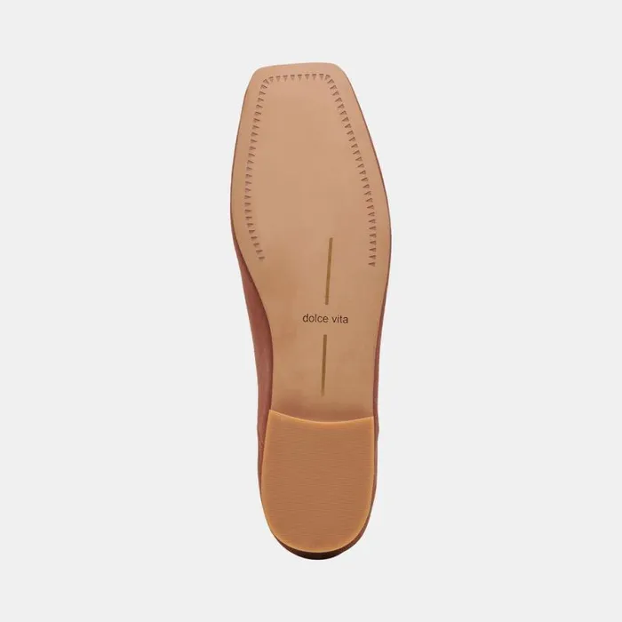 Dolce Vita Anisa Ballet Flats Copper Metallic Suede Women Flats and Loafers