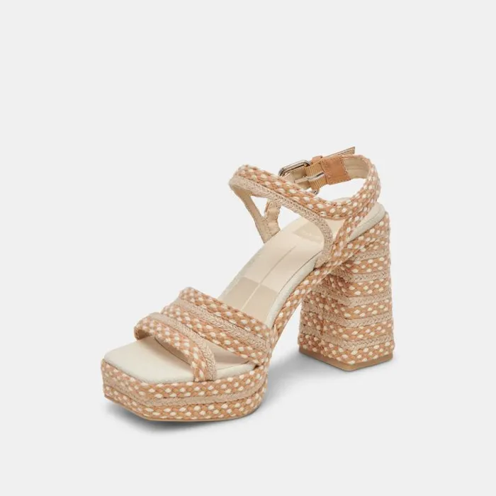 Dolce Vita Arnela Heels Natural Multi Woven Women Heels