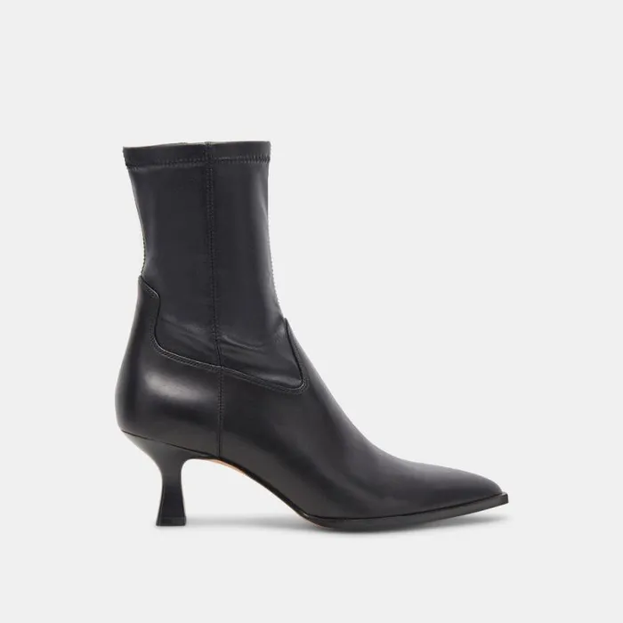 Dolce Vita Arya Wide Calf Boots Black Leather Women Boots and Booties