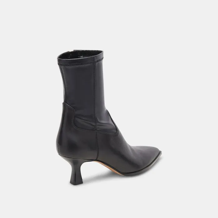 Dolce Vita Arya Wide Calf Boots Black Leather Women Boots and Booties