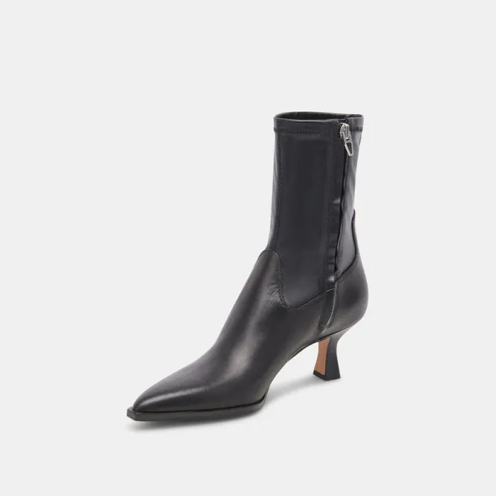 Dolce Vita Arya Wide Calf Boots Black Leather Women Boots and Booties