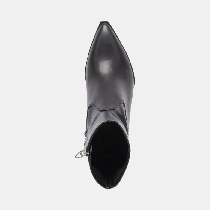 Dolce Vita Arya Wide Calf Boots Black Leather Women Boots and Booties