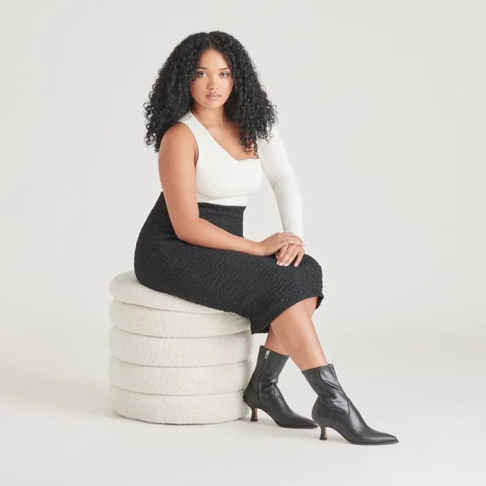 Dolce Vita Arya Wide Calf Boots Black Leather Women Boots and Booties