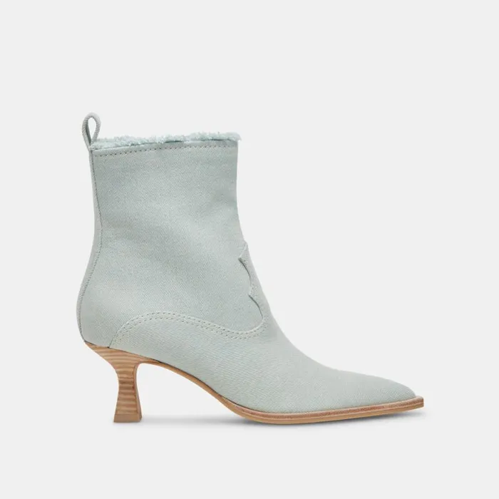 Dolce Vita Austin Boots Light Blue Denim Women Boots and Booties