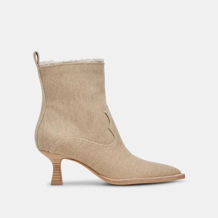 Dolce Vita Austin Boots Sesame Denim Women Boots and Booties