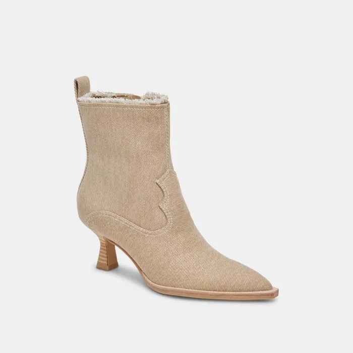 Dolce Vita Austin Boots Sesame Denim Women Boots and Booties