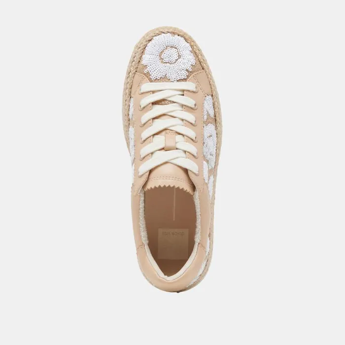 Dolce Vita Azalia Sneakers Natural Multi Floral Sequin Women Sneakers