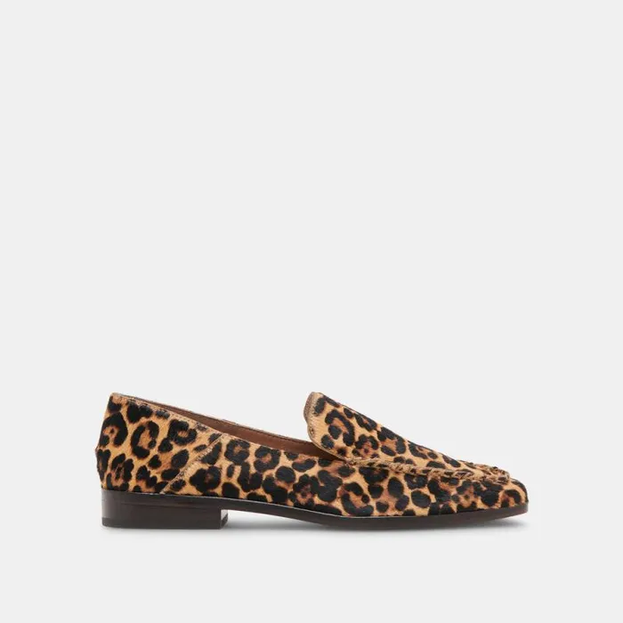 Dolce Vita Beny Flats Dk Leopard Calf Hair Women Flats and Loafers