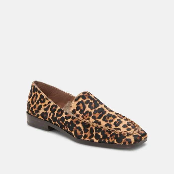Dolce Vita Beny Flats Dk Leopard Calf Hair Women Flats and Loafers