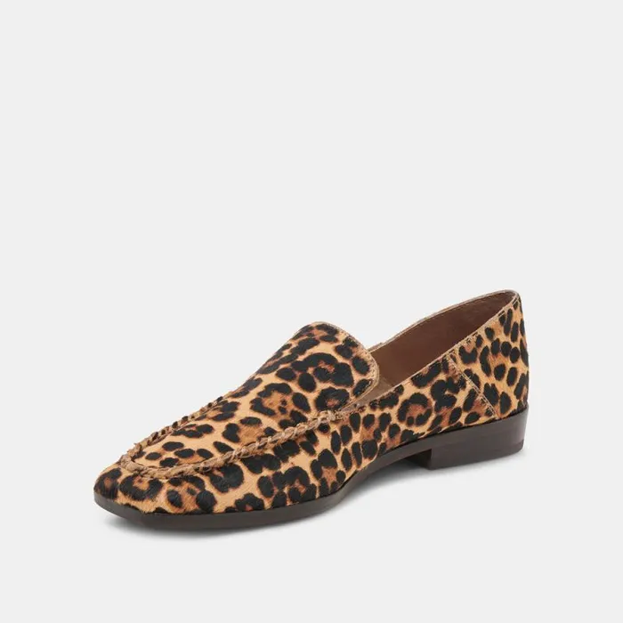 Dolce Vita Beny Flats Dk Leopard Calf Hair Women Flats and Loafers