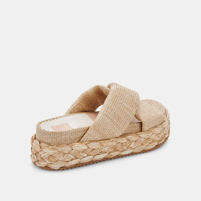 Dolce Vita Blume Sandals Lt Natural Raffia Women Wedges