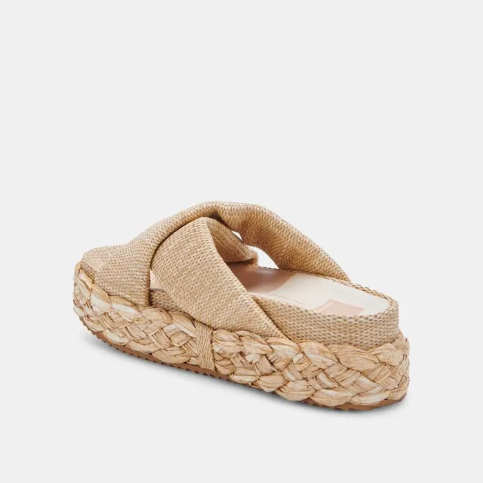 Dolce Vita Blume Sandals Lt Natural Raffia Women Wedges