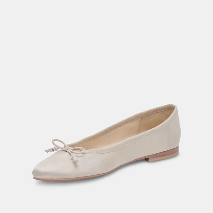 Dolce Vita Cacy Pearl Ballet Flats Vanilla Pearls Women Flats and Loafers