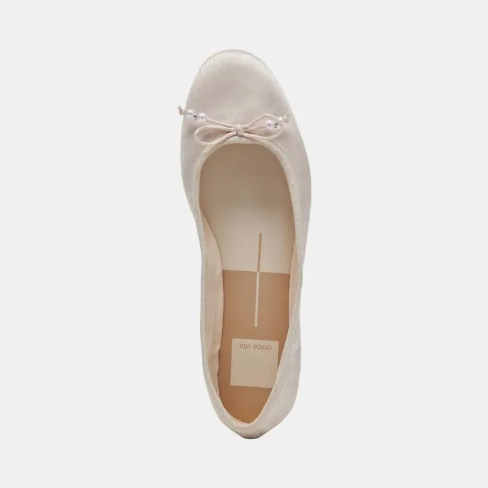 Dolce Vita Cacy Pearl Ballet Flats Vanilla Pearls Women Flats and Loafers