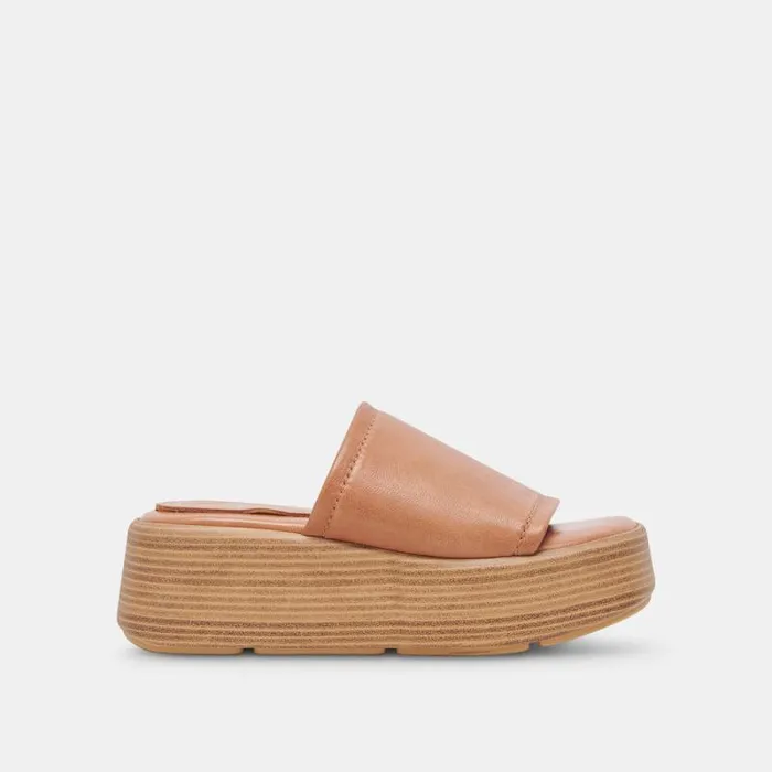 Dolce Vita Canal Sandals Tan Leather Women Sandals