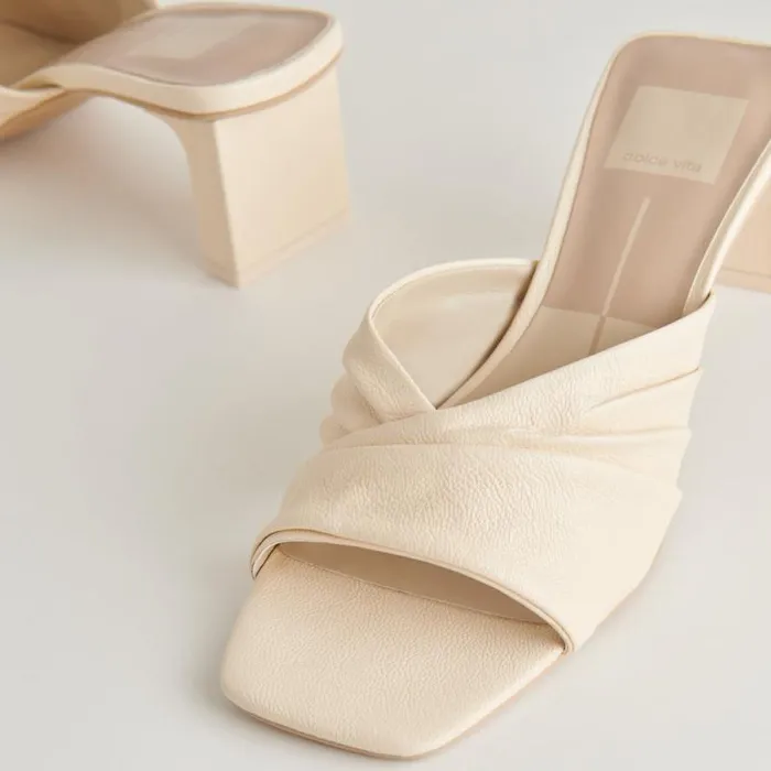 Dolce Vita Carlan Heels Bone Leather Women Sandals