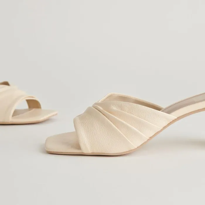 Dolce Vita Carlan Heels Bone Leather Women Sandals