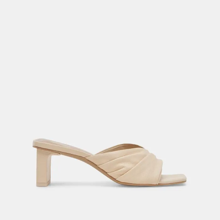 Dolce Vita Carlan Heels Bone Leather Women Sandals
