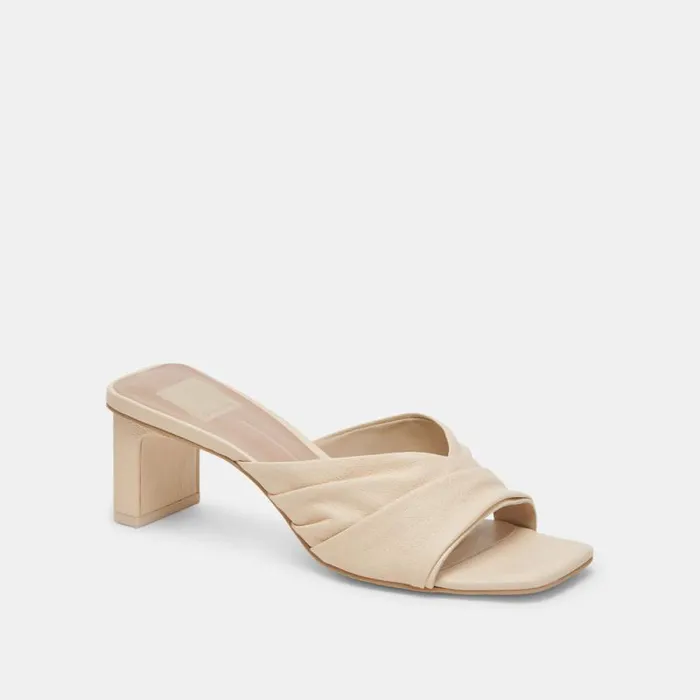 Dolce Vita Carlan Heels Bone Leather Women Sandals