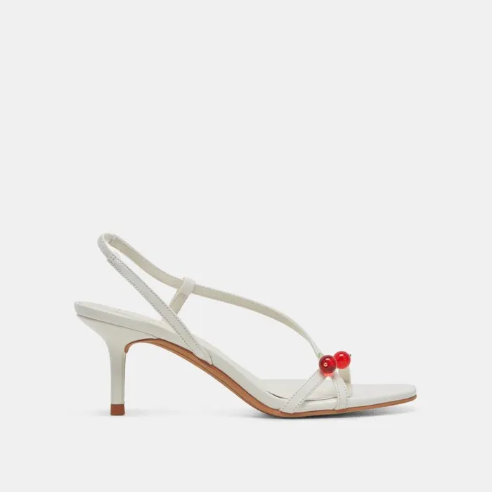 Dolce Vita Cerise Heels White Patent Stella Women Heels