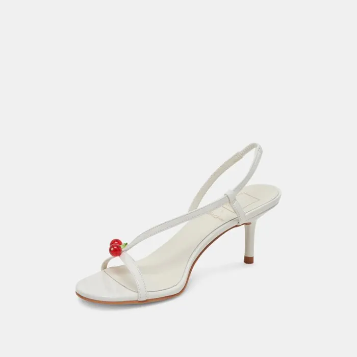 Dolce Vita Cerise Heels White Patent Stella Women Heels