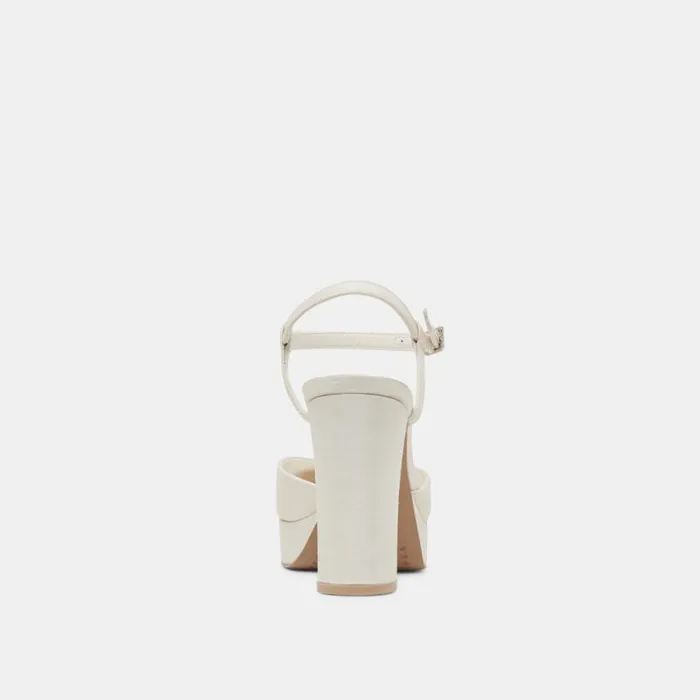 Dolce Vita Claud Heels White Satin Women Heels