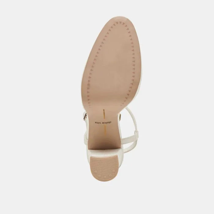 Dolce Vita Claud Heels White Satin Women Heels