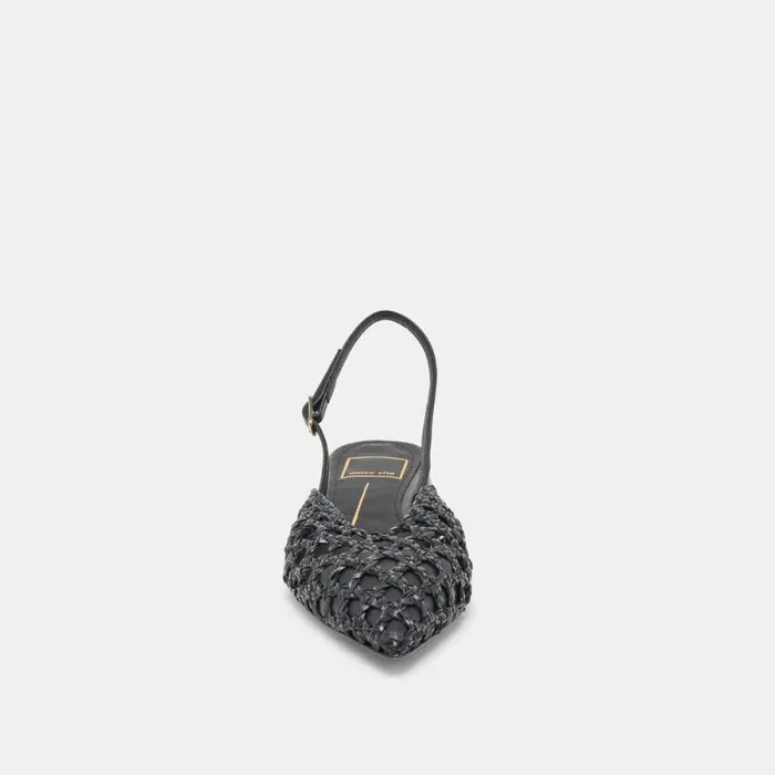 Dolce Vita Cyndi Flats Black Woven Women Flats and Loafers